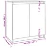 vidaXL Szafka, 60x36x65 cm, lite drewno sosnowe