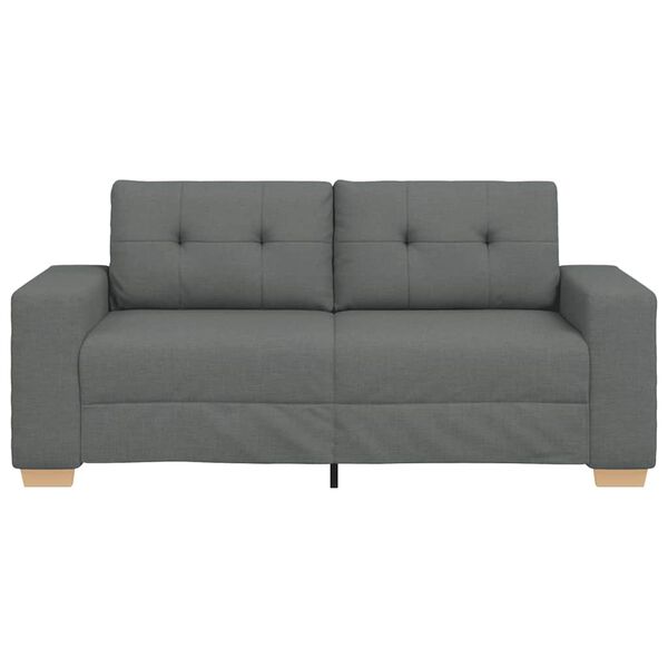 vidaXL Sofa dwuosobowa, ciemnoszara, 180x77x82 cm, tkanina