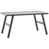 vidaXL Stolik kawowy do ogrodu, czarny, 90x45x35 cm, malowana stal