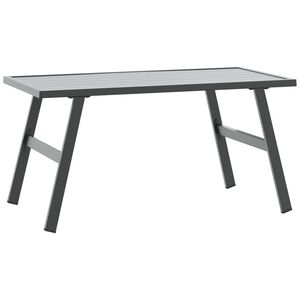 vidaXL Stolik kawowy do ogrodu, czarny, 90x45x35 cm, malowana stal