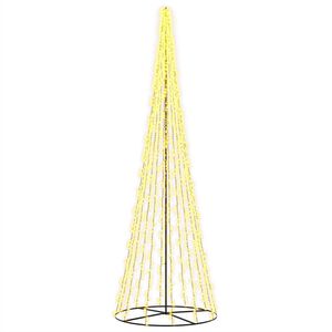 vidaXL Choinka świąteczna LED 485 cm 3000 LED Ciepła biel Stal Czarny