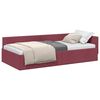 vidaXL Rama ł&oacute;żka narożnego Czerwone wino 100 cm x 200 cm tkanina