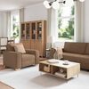 vidaXL Sofa 3 pcs Brązowy 220 x 80 x 84 cm Tkanina lniana