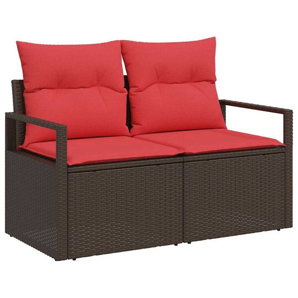 vidaXL Sofa Ogrodowa z poduszką 120 x 62 x 69 cm polirattan