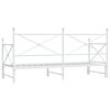vidaXL Ł&oacute;żko dzienne z wysuwanym siedziskiem bez materaca białe stal