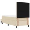 vidaXL Ł&oacute;żko sprężynowe z materacem Kremowy 80 x 200 cm tkanina
