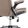 vidaXL Krzesło biurowe, kolor taupe, poliester