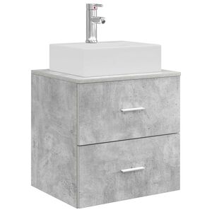 vidaXL Umywalka ścienna z szafką Betonowy szary 49,5 x 41 x 62,5 cm