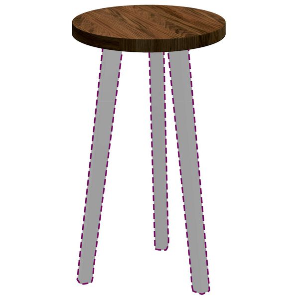 vidaXL Blat stołu Jasny Brąz &Oslash; 30 x 2,5 cm Dąb lite