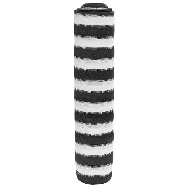 vidaXL Siatka cieniująca, antracytowo-biała, 2x25 m, HDPE, 75 g/m²