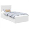 vidaXL Ramka ł&oacute;żka z szufladą Biały 90 x 190 cm Drewno inżynieryjne
