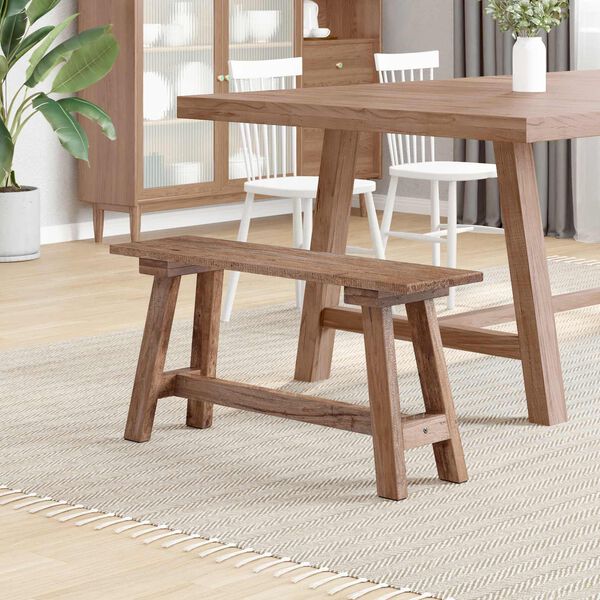 vidaXL ławka Naturalny 92 x 23,5 x 45,5 cm Lite drewno mahoniowe