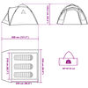 vidaXL Namiot turystyczny, 3-os., niebieski, szybkie rozkładanie