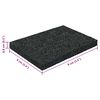 vidaXL Pad Patio z Granulatem Gumowym Czarny 6 x 9 x 0,8 cm Guma