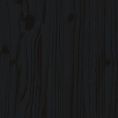vidaXL Donica ogrodowa, czarna, 40x40x39 cm, lite drewno sosnowe