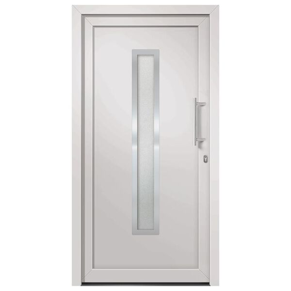 vidaXL Drzwi wejściowe zewnętrzne, białe, 98 x 200 cm