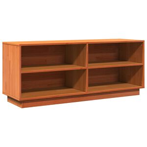vidaXL Szafka na buty, woskowy brąz, 110x34x45 cm, lite drewno sosnowe