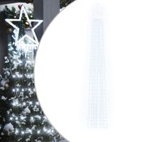 vidaXL Lampki choinkowe, 320 LED, zimne białe światło, 375 cm