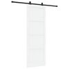 vidaXL Drzwi przesuwne biały i czarny 83 x 232 cm Lite drewno sosnowe