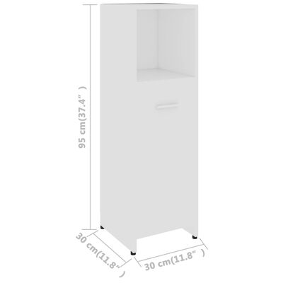 vidaXL 3-częściowy zestaw mebli łazienkowych, biały