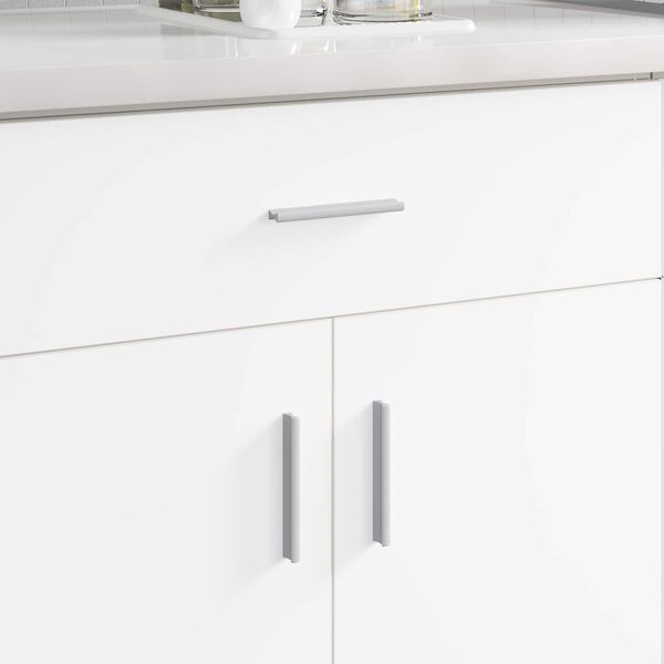 vidaXL Uchwyt Gładki 828 pcs Srebrny 105.7 x 7.4 x 15.5 mm Aluminium