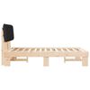 vidaXL Ramka ł&oacute;żka z tapicerowanym wezgłowiem Czarny 120 x 190 cm