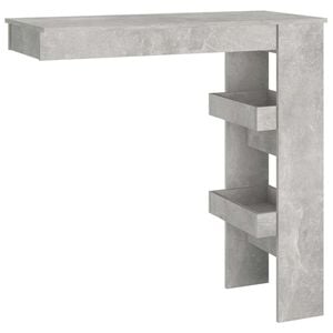 vidaXL Stolik barowy, szary, 102x45x103,5 cm, materiał drewnopochodny