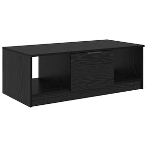 vidaXL Stolik kawowy z szufladą Czarny Dąb 102 x 50 x 36cm
