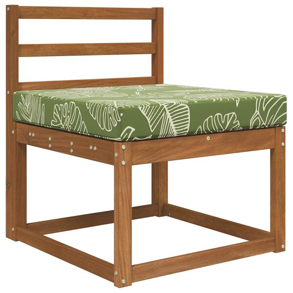 vidaXL Poduszka do sofy na zewnątrz Wz&oacute;r liścia 60 x 60 x 8 cm