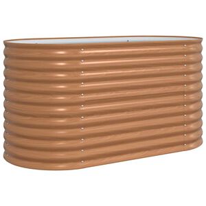 vidaXL Podniesiony grządka brązowy 160 x 80 x 81 cm Stal