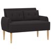 vidaXL Sofa dwuosobowa z guzikowym pikowaniem Czarny 117 x 67 x 77 cm