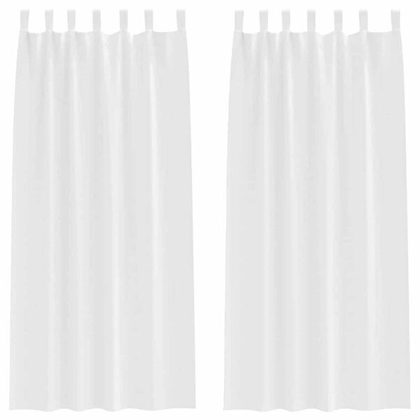 vidaXL Firany blackout z k&oacute;łkami 2 pcs Czysta Biała 225 x 140 cm