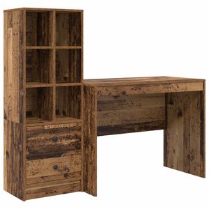 vidaXL Biurko Stare drewno 145.5 x 50 x 127 cm 2 szt.