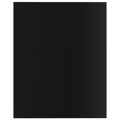 vidaXL Półki na książki, 4 szt., wysoki połysk, czarne, 40x50x1,5 cm