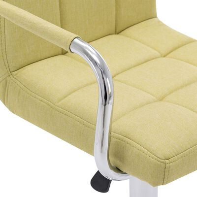 vidaXL Krzesła barowe, 2 szt., zielone, tapicerowane tkaniną