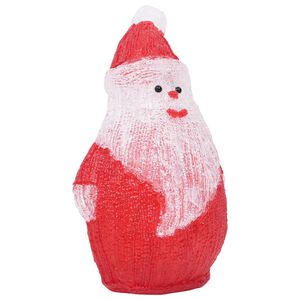 vidaXL Świąteczna, akrylowa figurka Mikołaja z LED, 28 cm, wewn./zewn.