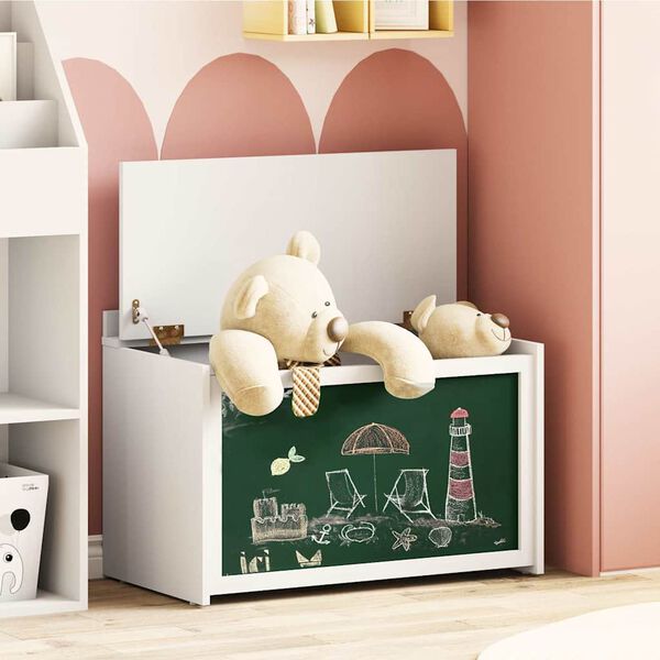 vidaXL Skrzynia z przechowywaniem i frontem z tablicą kredową ROROS