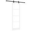 vidaXL Drzwi przesuwne ORKDAL 78 x 232 cm Lite drewno sosnowe i szkło