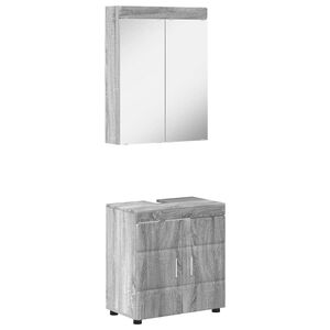 vidaXL Zestaw mebli łazienkowych TULUM 2 pcs Szary Sonoma