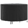 vidaXL Pokrowiec na meble 128 x 128 x 71 cm Tkanina Oxford 210D Czarny