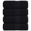 vidaXL Ręczniki, FROGN, 4 szt., czarne, 30x30 cm, 360 g/m&sup2;