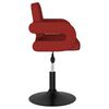 vidaXL Obrotowe krzesło stołowe, winna czerwień, obite tkaniną