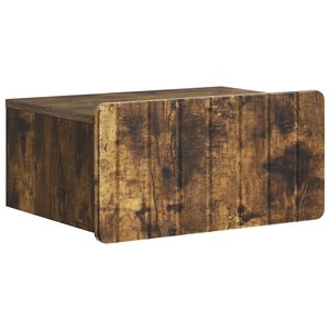 vidaXL Wisząca Szafka Nocna z szufladą Dąb wędzony 49 x 34,5 x 24 cm