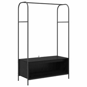 vidaXL Wieszak na Ubrania Czarny 100 x 44 x 160 cm Drewno inżynieryjne