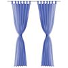 vidaXL Zasłony z woalu, 2 sztuki, 140 x 225 cm, niebieski