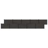 vidaXL Panel ogrodzeniowy 10 pcs WPC i aluminium Czarny