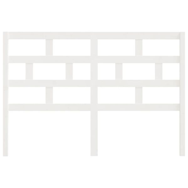 vidaXL Wezgłowie ł&oacute;żka, białe, 156x4x100 cm, lite drewno sosnowe