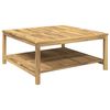 vidaXL Stolik kawowy Bielony 100,5 x 98 x 45 cm Lite Drewno Akacji