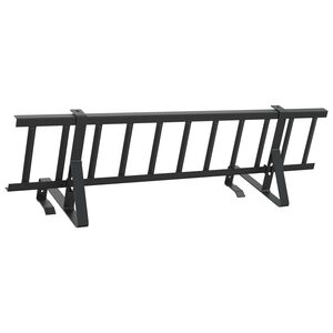 vidaXL Str&oacute;ż śniegu na dachu Czarny 100 x 29,5 x 34,5 cm Stal