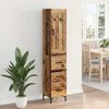 vidaXL Highboard z szufladą Stare drewno 34,5 x 34 x 180 cm
